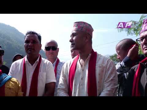 नुवाकोटको ढुङ्गे–त्रिशूली जोड्ने २६७ मिटर लामो झोलुङ्गे पुल सञ्चालनमा | AP REPORT | AP1HD