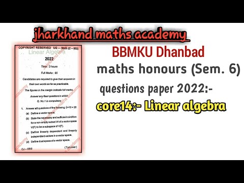 Bbmku maths honour