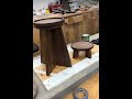 Reclaimed walnut plant stands, small and simple MCM accents