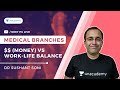 Medical branches  money vs worklife balance choose wisely dr sushant soni