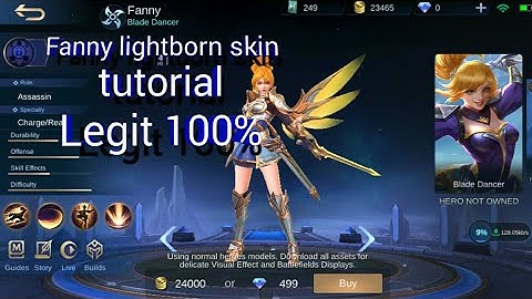 Fanny lightborn skin script legit100%tutorial
