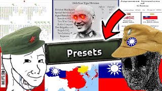 China, but I use only Historical Presets & Divisions In HOI4?