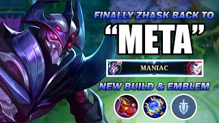 GLOBAL ZHASK NEW BUILD & EMBLEM FOR DAMAGE HACK! THIS BUILD TOTALLY BROKEN - Mobile Legends Zhask