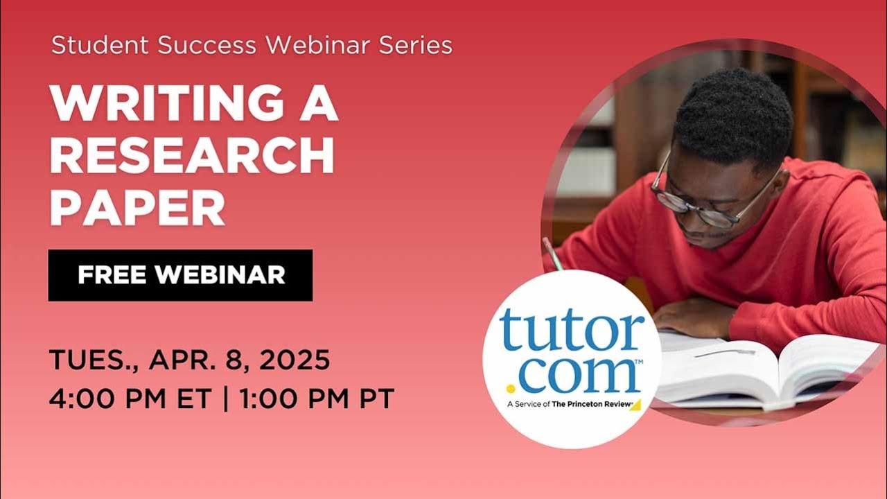 Writing a Research Paper | Student Success Webinar Series | Spring 2025 ...