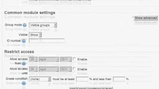 Choice Group in Moodle 2.0