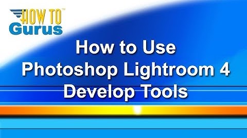 Adobe Lightroom 4 5 6 Tutorial Basics - How to use the Develop Tools