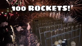 INSANE 100 DISPLAY SHELL ROCKET VOLLEY AT MOAPA!