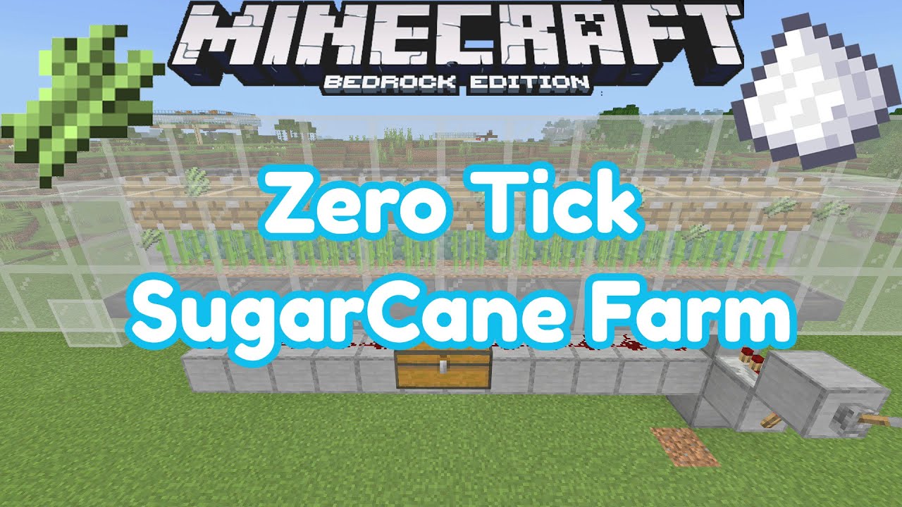 IMPROVED Zero Tick Sugar Cane Farm BEDROCK XBOX/PS4/PC (Super Simple