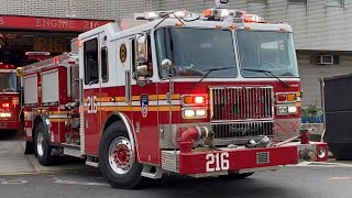  BRAND NEW  FDNY Engine 216 Spare Ladder 108 And NEW Battalion 35 Responding