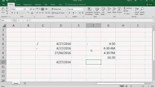 Microsoft Excel 2016 Basic Course - Entering Date and Time in Excel
