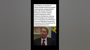 Larry Ellison Dethrones Elon Musk as World