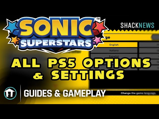 Sonic Superstars - All PS5 Options & Settings 