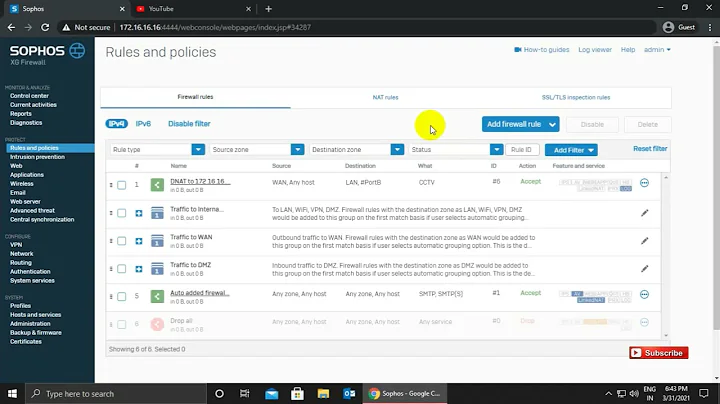 Sophos Version 18 : How to block YouTube on Sophos XG Firewall with Web Policy & Application Control