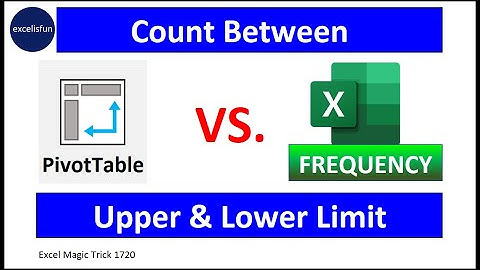 PivotTable or FREQUENCY function? How They Are Different For Counting Numbers Excel Magic Trick 1720