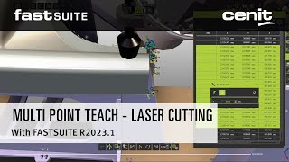 Multi teach of tool path elements in 3D and in Dashboard -  Laser Cutting