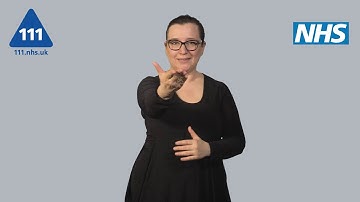NHS 111 British Sign Language (BSL) Information Video