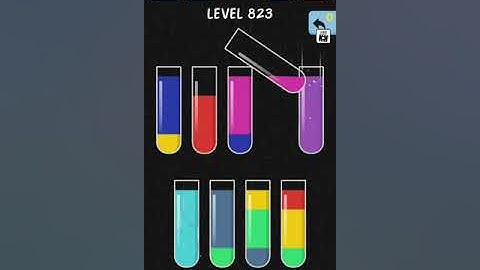 solve and solution water color sort game level 823