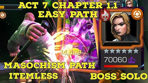 ACT 7 CHAPTER 1.1 MASOCHISM PATH | BOSS SOLO WITH KINGPIN | MARVEL CONTEST OF CHAMPIONS |