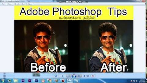 How to do white balance correction via Levels in Photoshop Tamil?