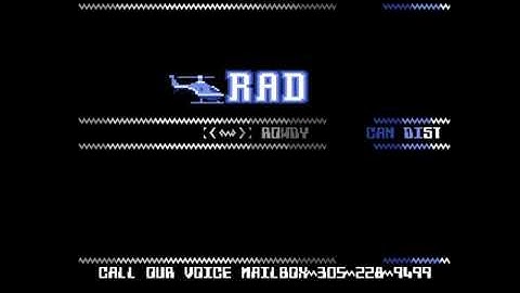 RAD Intro - Commodore 64 - C64 - Jackal - Cracktro NTSC