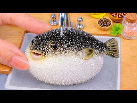 Oddly Satisfying Mini Food 🐟 Make Miniature Blooming Fish Fried Recipe | ASMR Miniature Cooking Fish