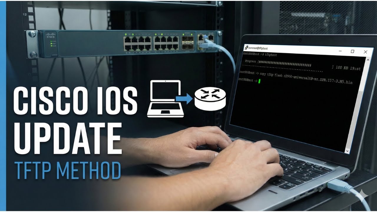 Day -64 | How to Upgrade Cisco IOS via TFTP | Step-by-Step on Real ...