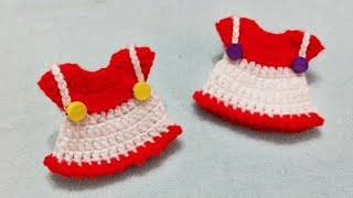 How to make Crochet For mini dress ll Mini Jumper Dress Keychain