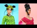 Barbie Doll Makeover ~ DIY Miniature Ideas for Barbie ~ Cardi B, Billie Eilish, Dua Lipa, Rihanna