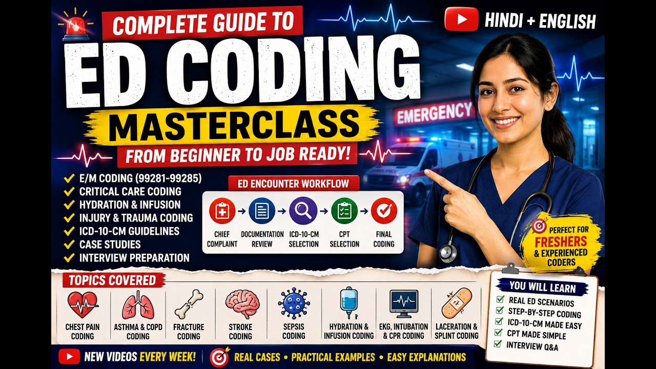 ED Coding Complete Training #EDCoding#EmergencyDepartmentCoding#MedicalCoding#EmergencyRoomCoding