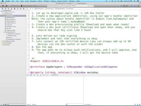 iOS Development, Create push notifications