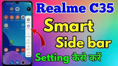 Realme C35 Smart Sidebar Settings  | Realme C35 Sidebar Settings