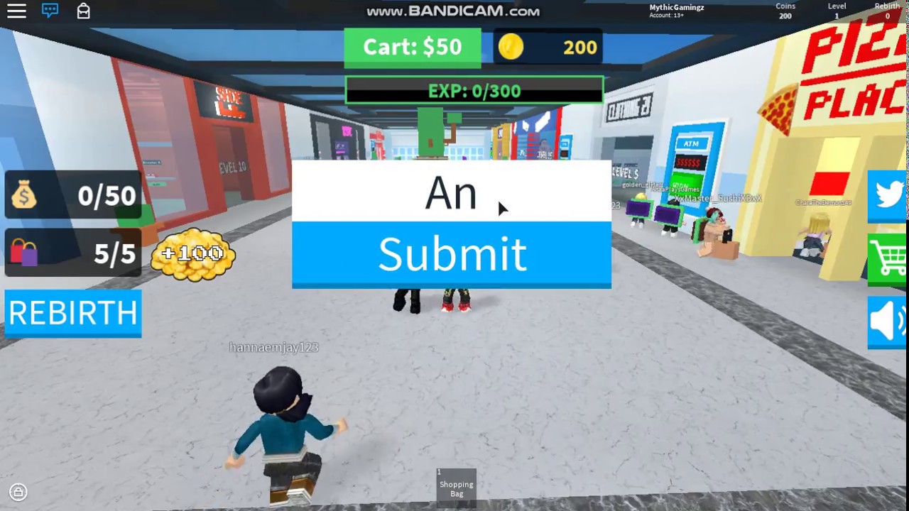 Codes For Roblox Shopping Simulator