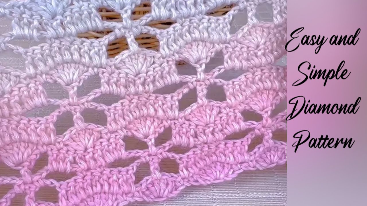 Crochet Diamonds Pattern for Beginners || step by step 