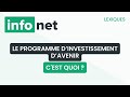 Le programme dinvestissement davenir cest quoi  dfinition aide lexique tuto explication