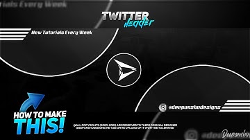 How To Make Clean And Professional Looking Twitter Header On Android  | Deepanshu Designs