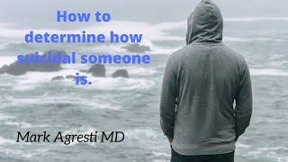 How To Determine How Suicidal Someone Is | Mark Agresti Wealth