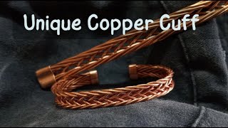 How to make a Unique Braided Copper Wire Cuff Bracelet - Handmade @CopperCrazy