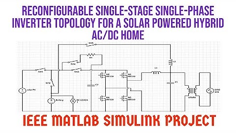 Solar Powered Hybrid AC/DC Home with Reconfigurable Single Stage Single Phase Inverter Topology