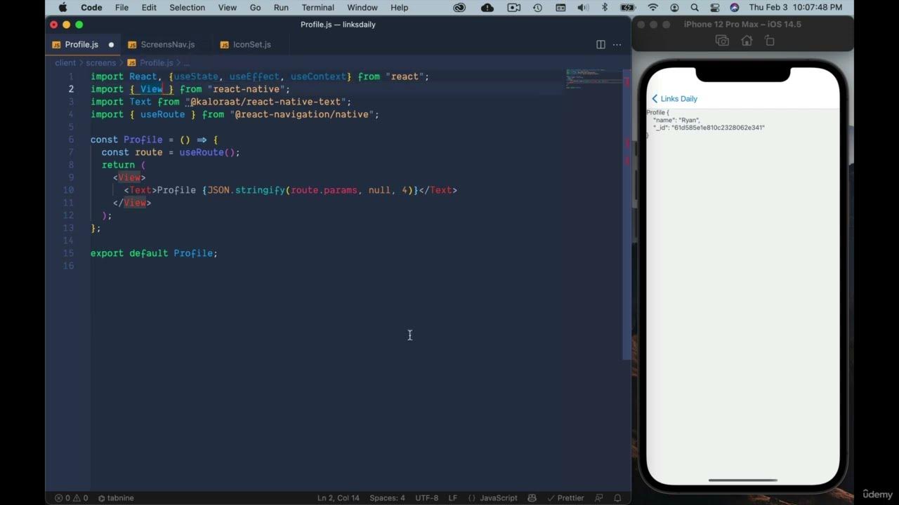 React Native Profile screen || React Native beginner tutorial English ...
