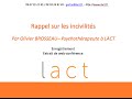 LACT - Reminder on incivilities - by Olivier BROSSEAU