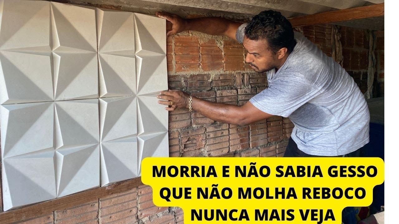 GENIAL CHEGOU A HORA DE APRENDER FAZER GESSO QUE NÃO MOLHA REBOCO NA PAREDE NUNCA MAIS VAI SER FEBRE