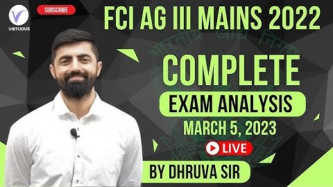 FCI AG-3 Mains 2023 Exam Analysis || क्या था PAPER का LEVEL || 05th March