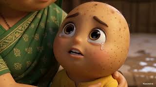 The Potato Family Trapped in a Flood!  | Emotional Cartoon Story