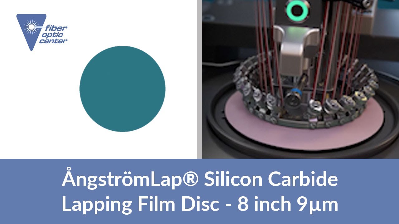 ÅngströmLap® Silicon Carbide Lapping Film Disc - 8 inch 9µm - Available From Fiber Optic Center