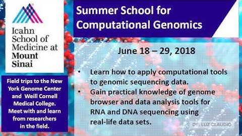 Computational Genomics Course Announcement