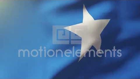 Somalia Flag Waving In The Wind. Looping Sun Rises Style. Animation Loop Stock Animation