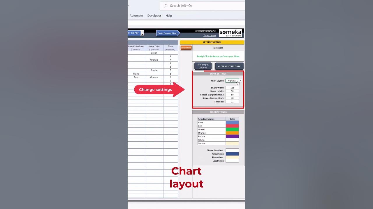 Automatic flowchart maker in excel in 60 seconds project management