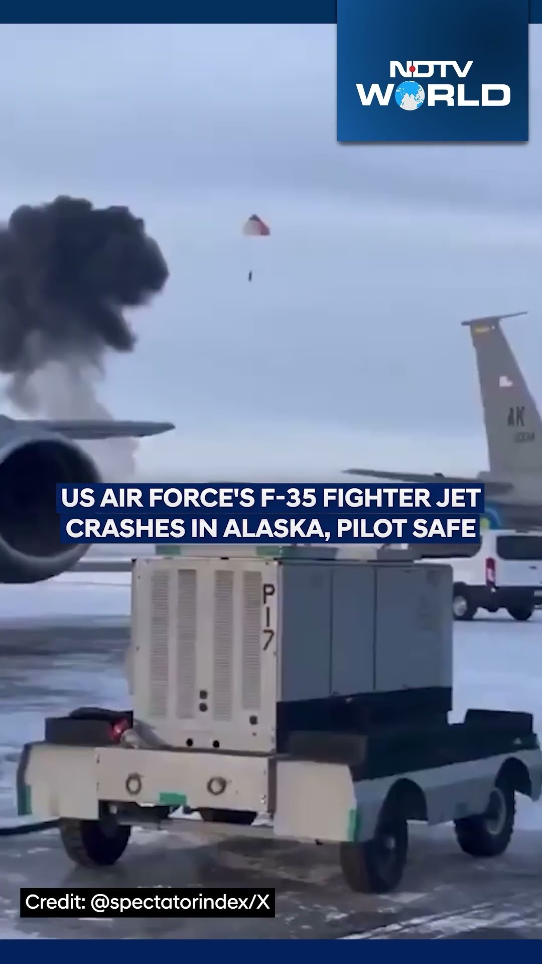 F-35 Jet Crash In Alaska | US Air Force's F-35 Fighter Jet Crashes In Alaska, Pilot Safe