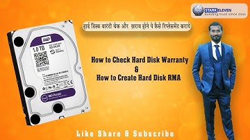 Hard disk Warranty Check | Create Hard Disk RMA | How to