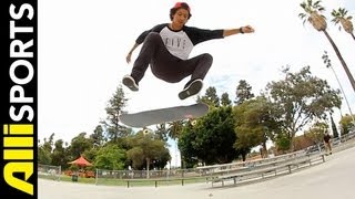 How To Switch Kickflip, Nick Tucker, Alli Sports Skateboard Step By Step Trick Tips